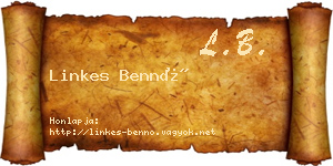 Linkes Bennó névjegykártya